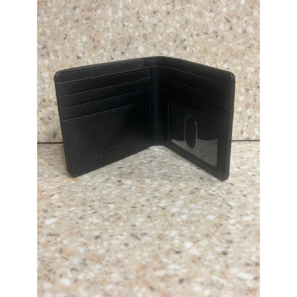 Russell Athletic Men's Black Embossed Logo Bifold‎ Wallet